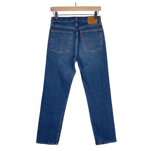 Levis Wedgie Straight Jeans 27 High Rise Button Fly Premium Denim Classic Casual - Picture 5 of 10